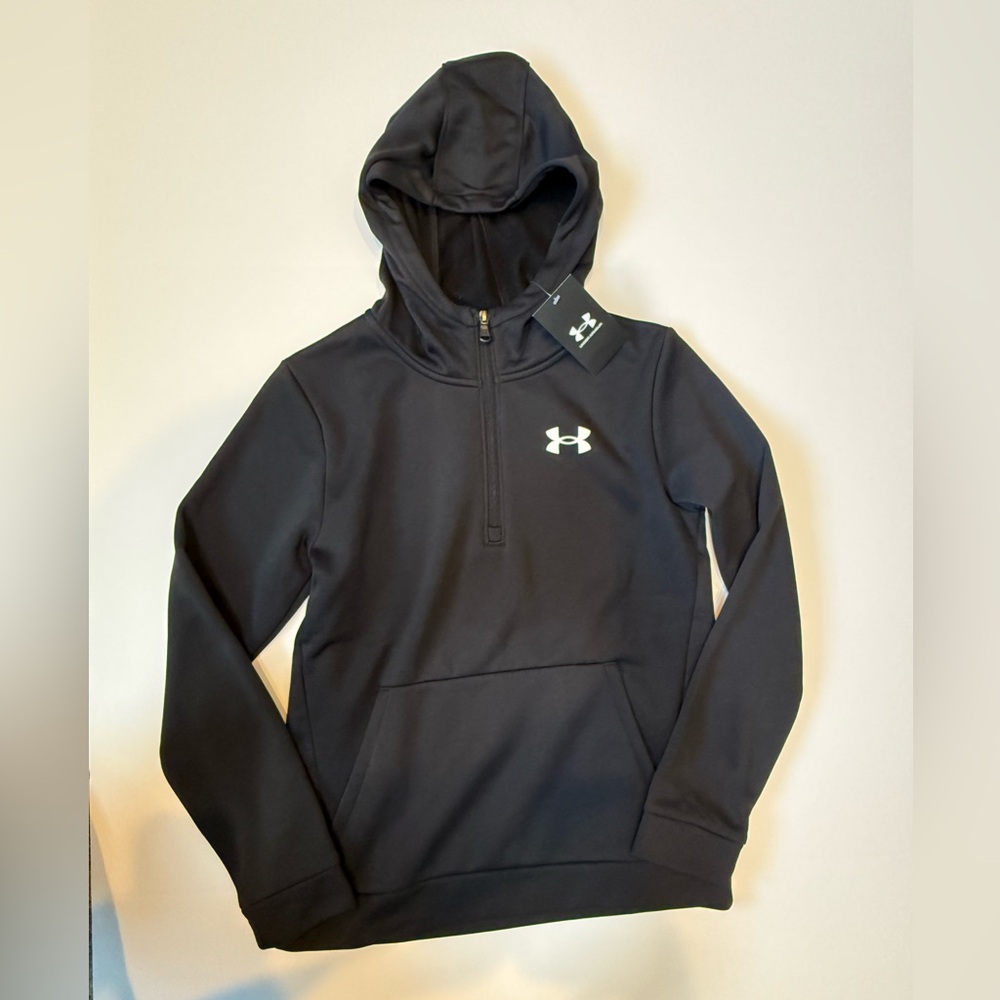 NWT Black Boys Under Armour Sweatshirt Size Large